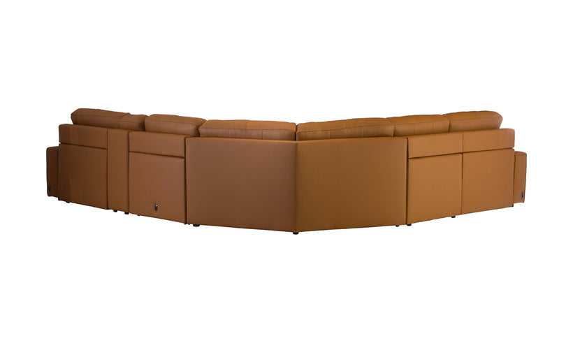 Slide 6-Piece Leather Sectional